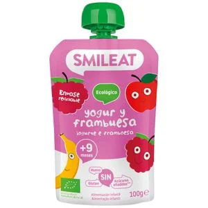 Pouch Yogur Frambuesa Ecológico Smileat
