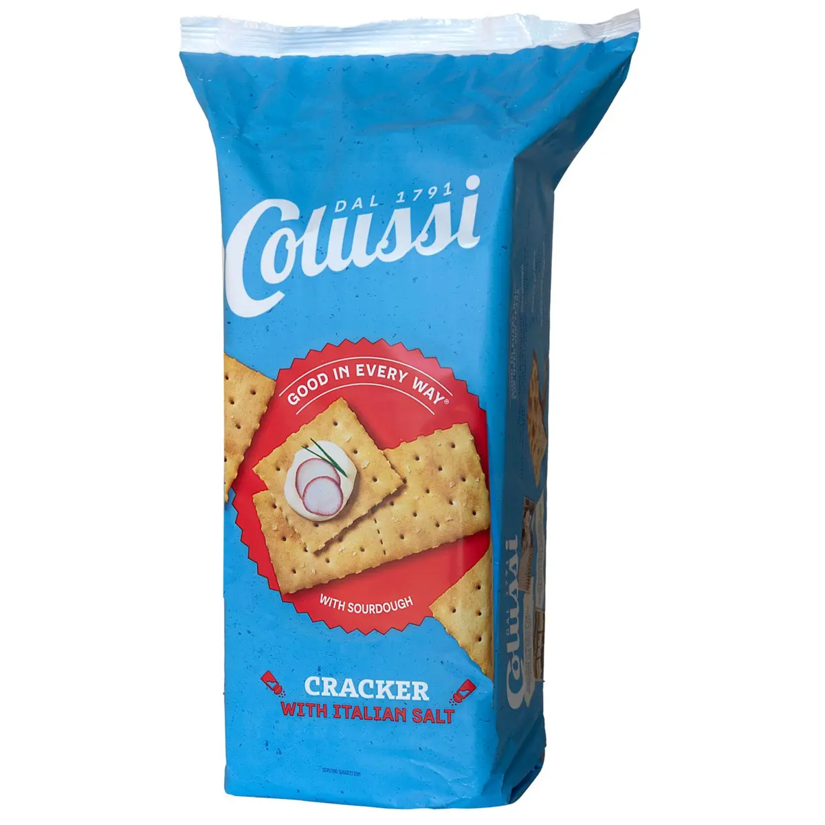 Crackers classiques salés en surface Colussi