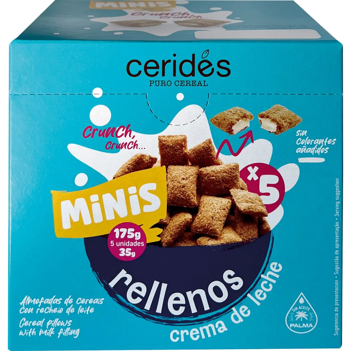 Mini-Cerealien mit Milchcremefüllung Ceridés