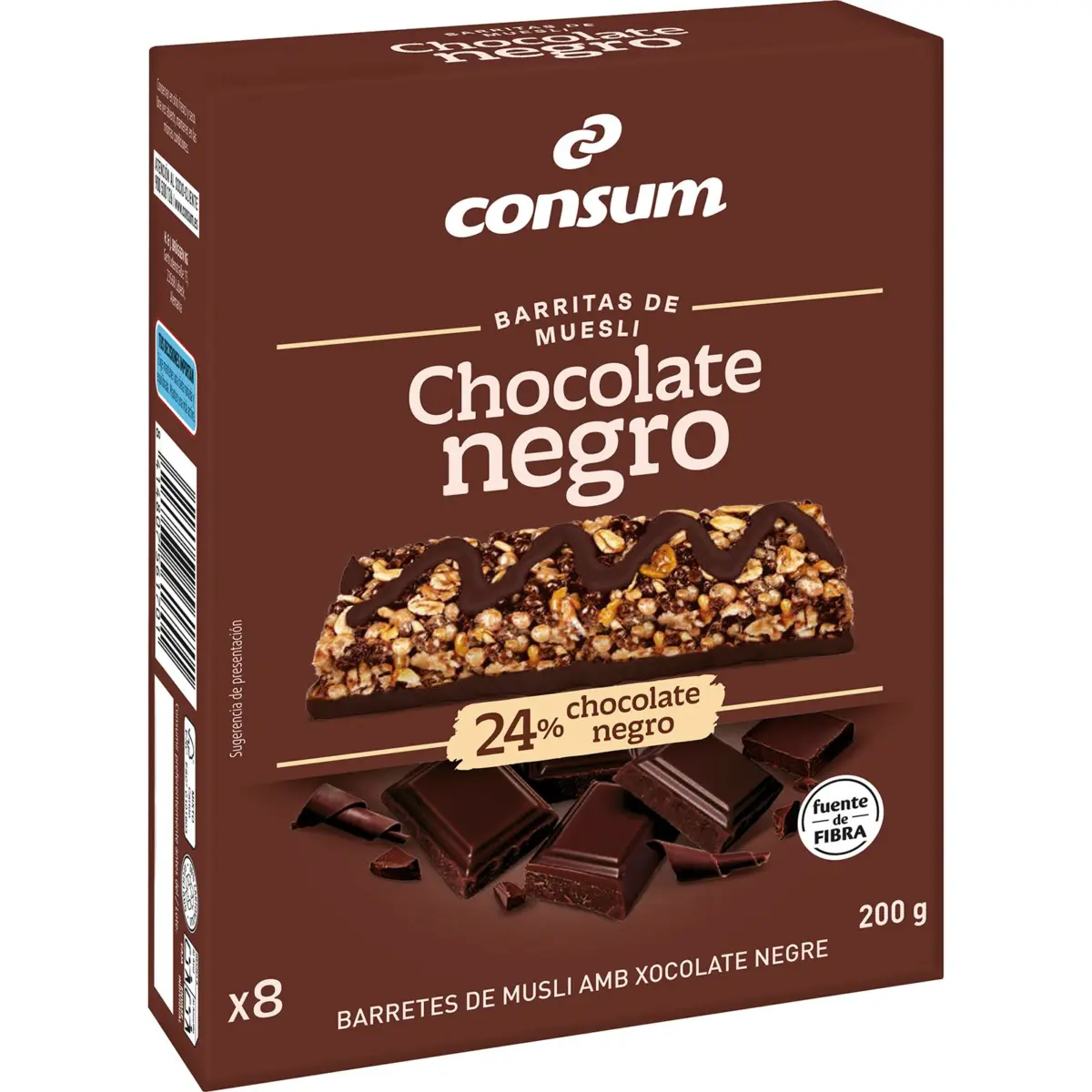 Barretes de muesli amb xocolata negra Consum