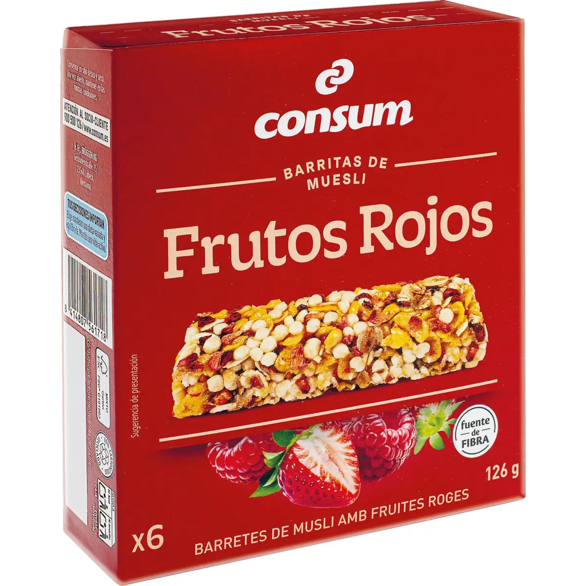 Müsliriegel mit roten Beeren Consum