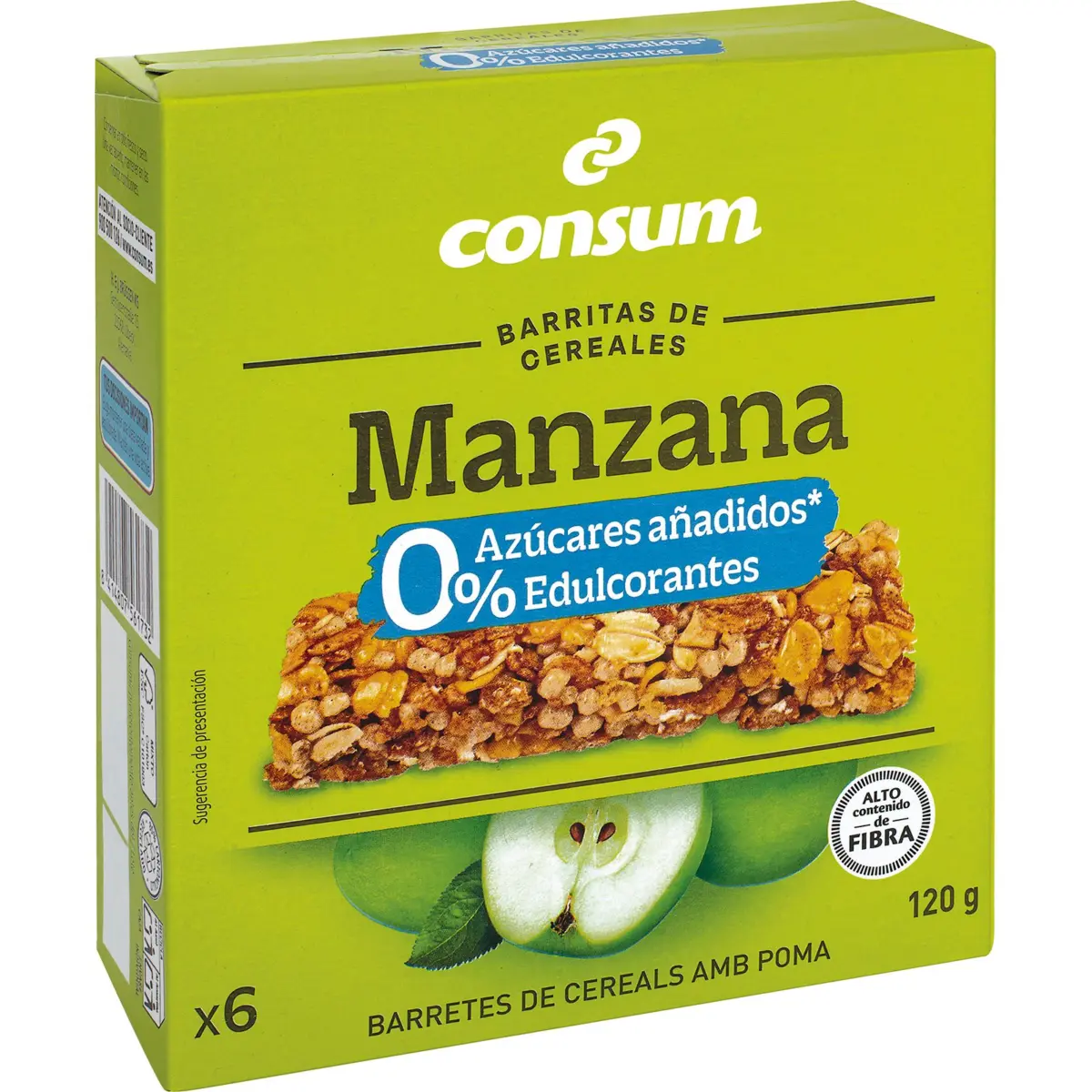 Barres à la pomme sans sucres ajoutés Consum