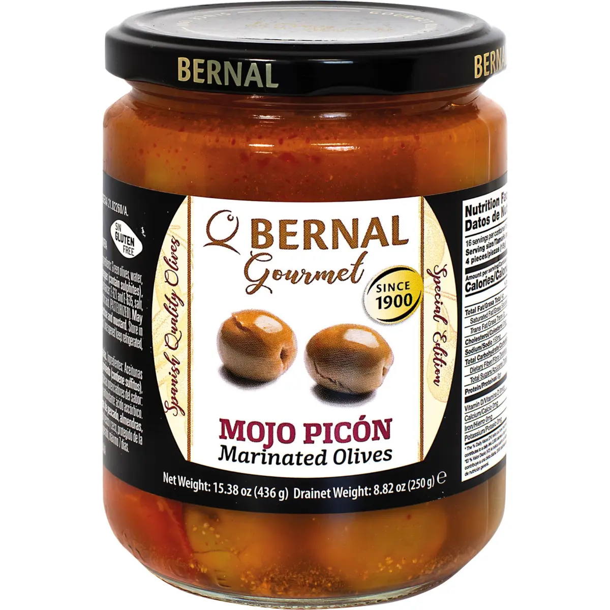 Olives amanides amb gust de mojo picón Bernal