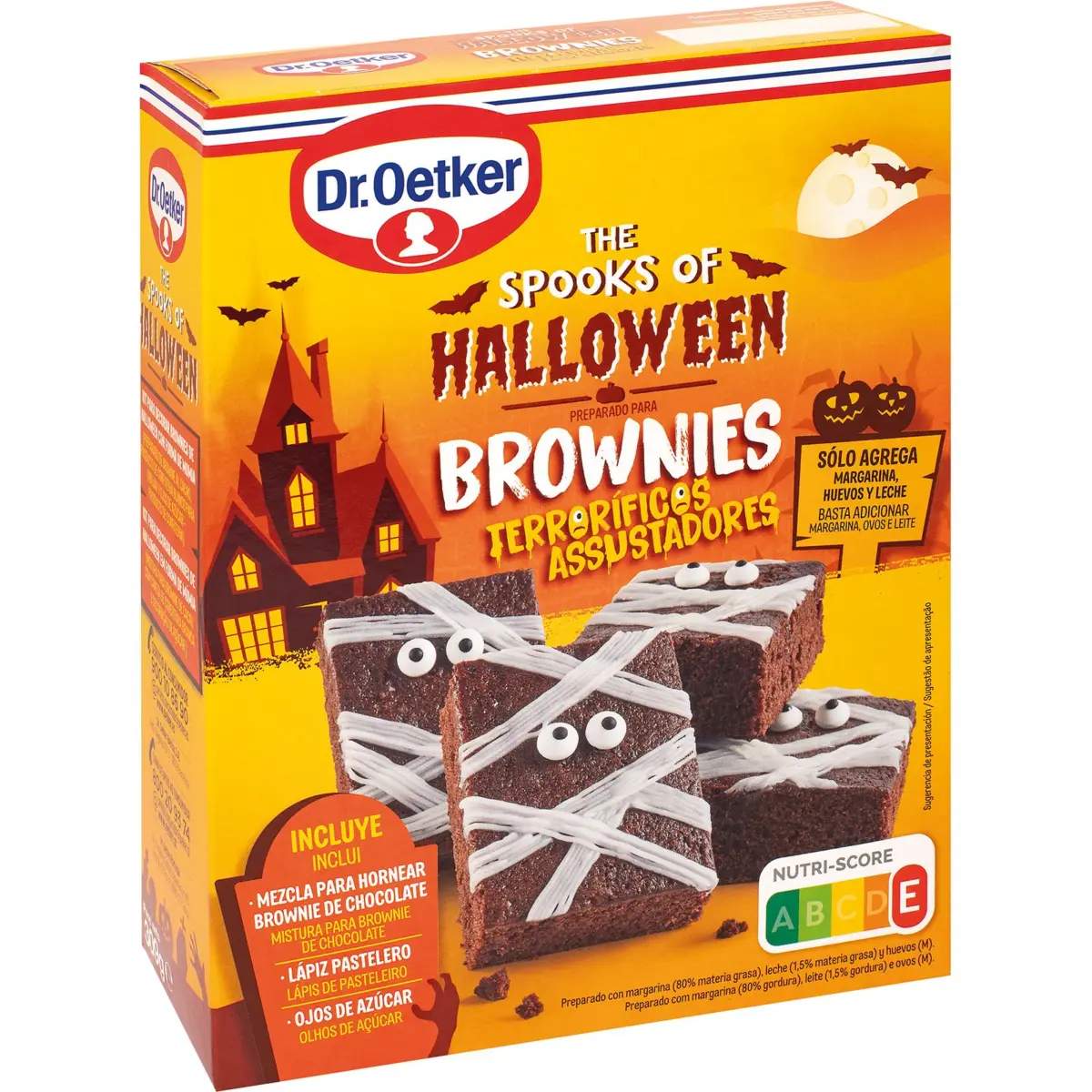 Preparat per fer brownies de Halloween Dr.oetker