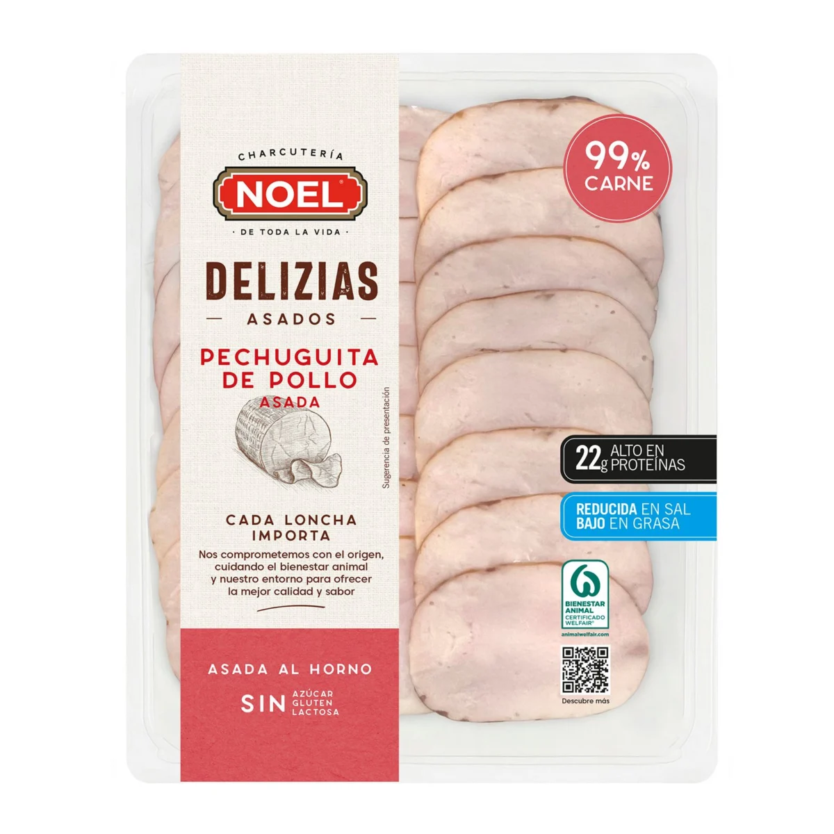 Pit de pollastre cuit Delizias, 99% carn Noel