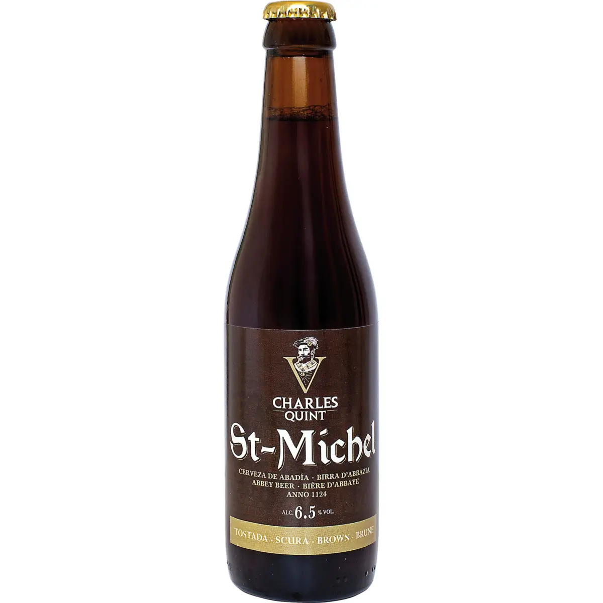 Cerveza Abadia Brown Botella Sant Michel
