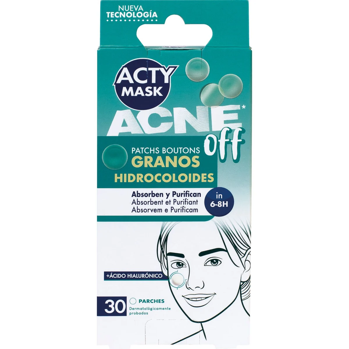 Hydrokolloid-Patches gegen Pickel Acty Mask