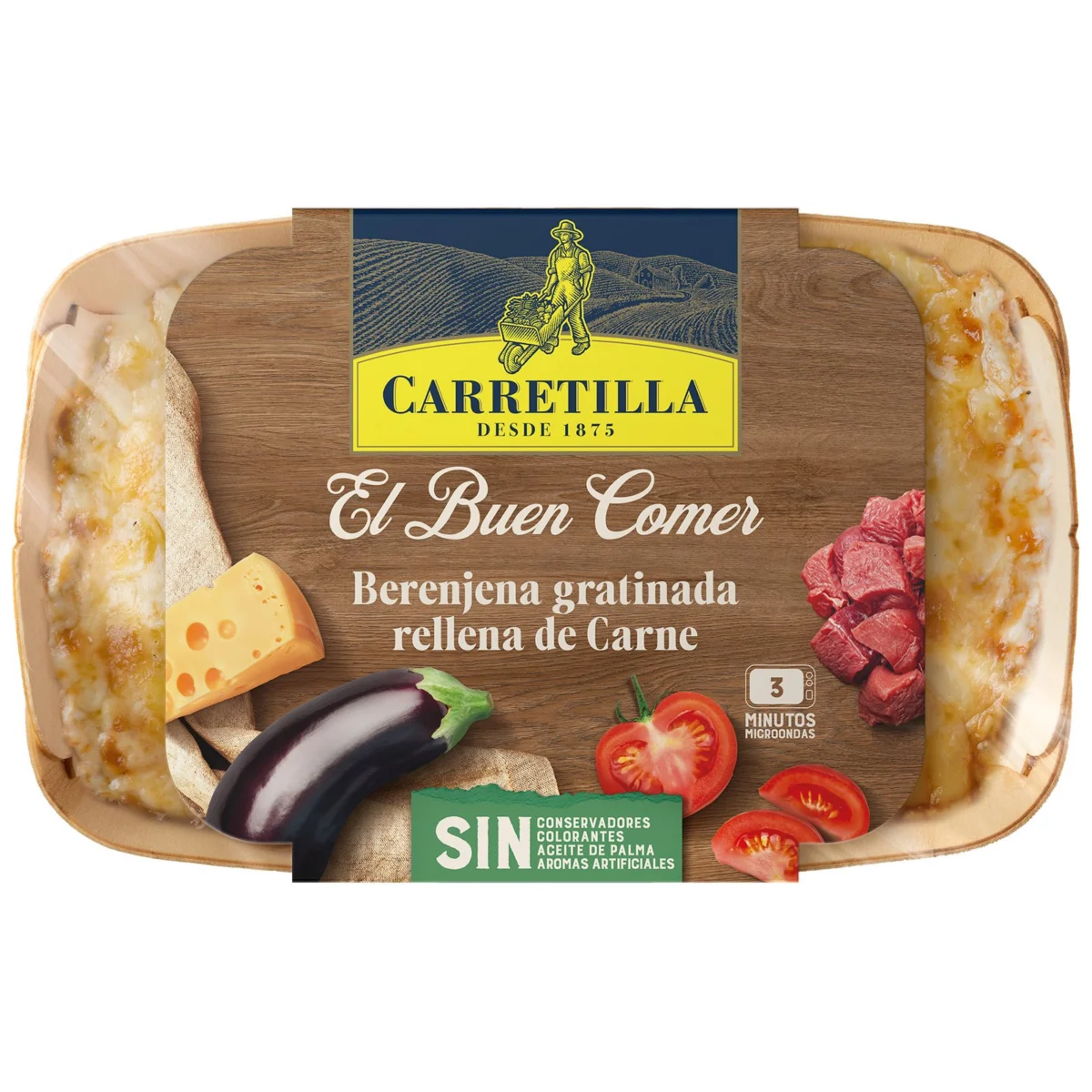Mit Fleisch gefüllte Aubergine Carretilla