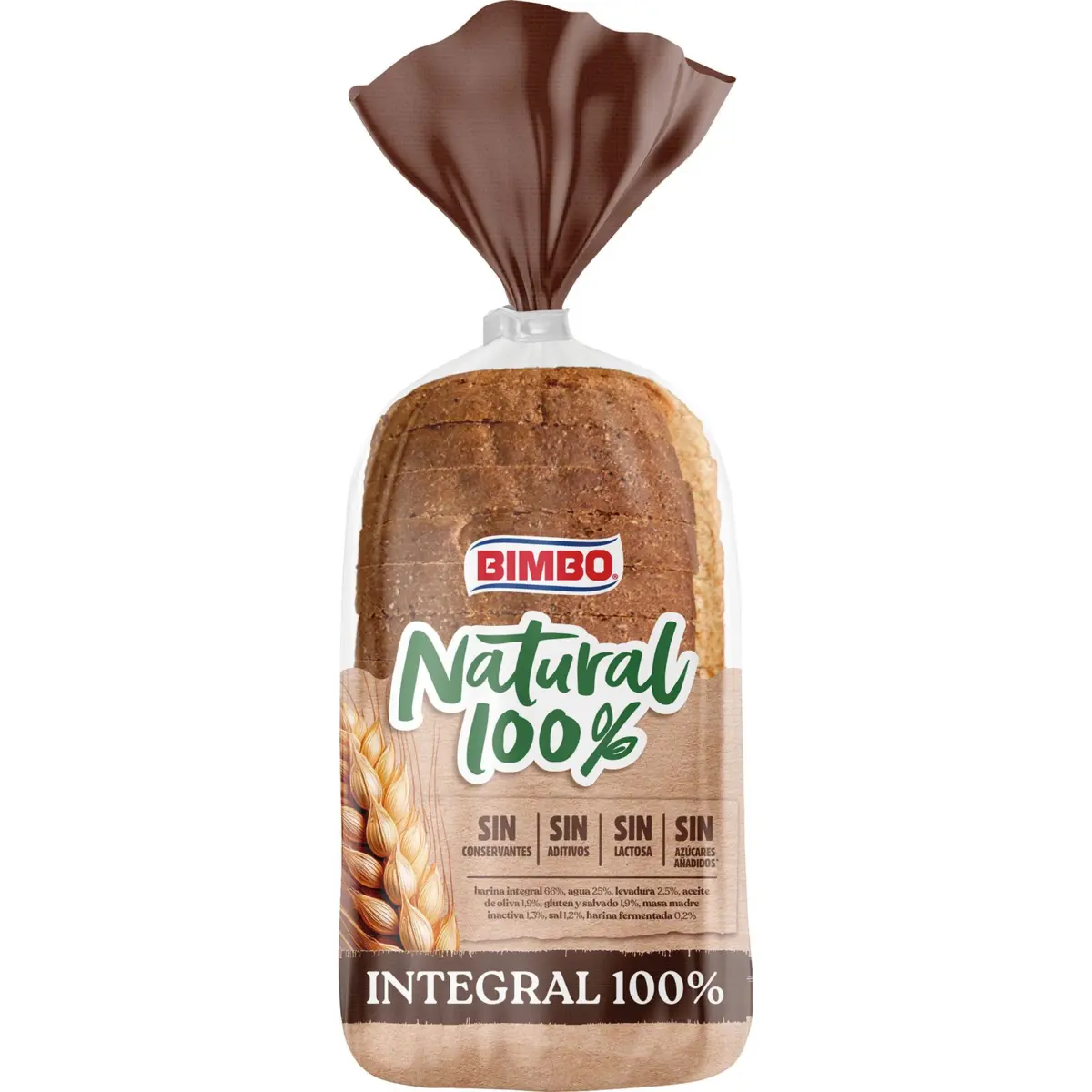 Pain de mie complet Natural 100 % 100 % Bimbo