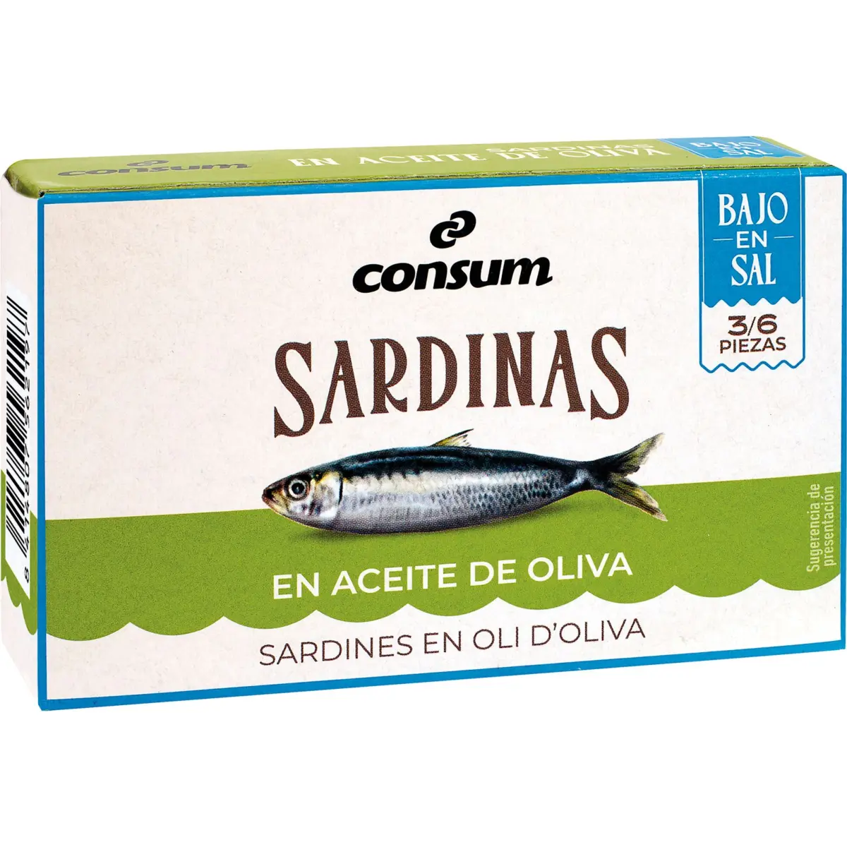 Sardinen in Olivenöl, salzarm Consum