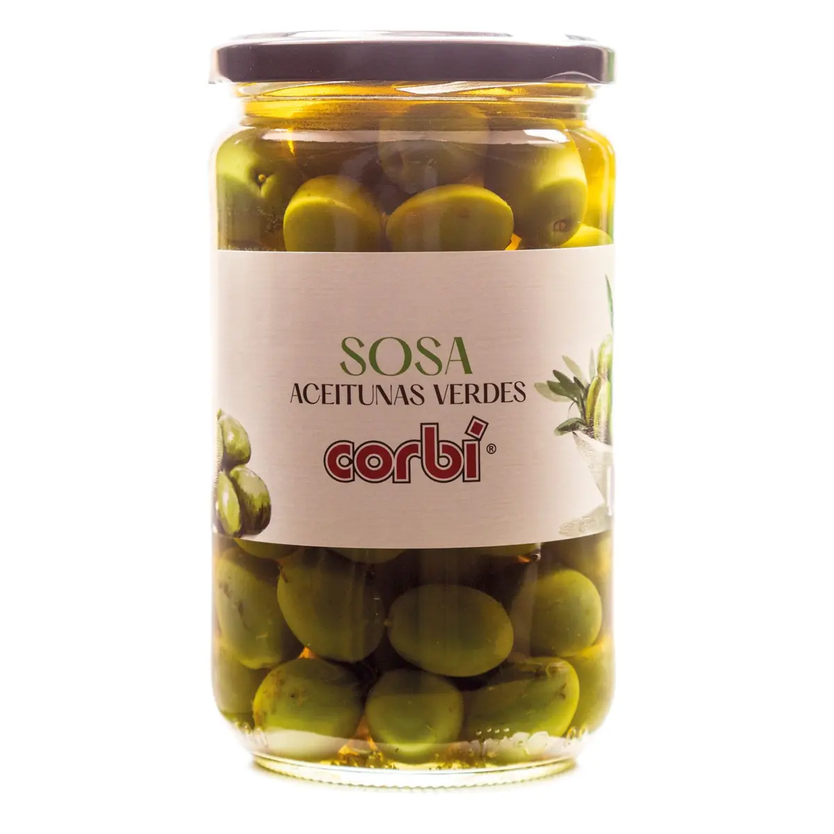 Olives verdes amb pinyol estil Sosa Corbi