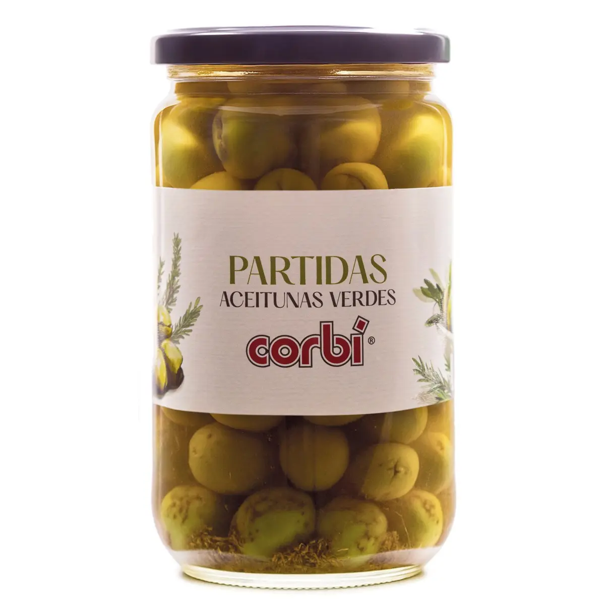 Olives verdes trencades Corbi