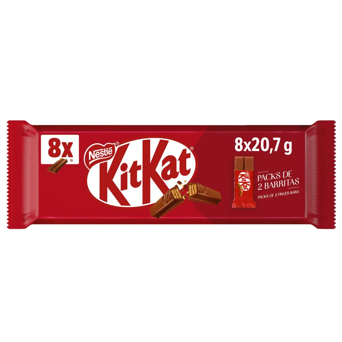 Nestle Kit Kat Packung mit 8 Riegeln