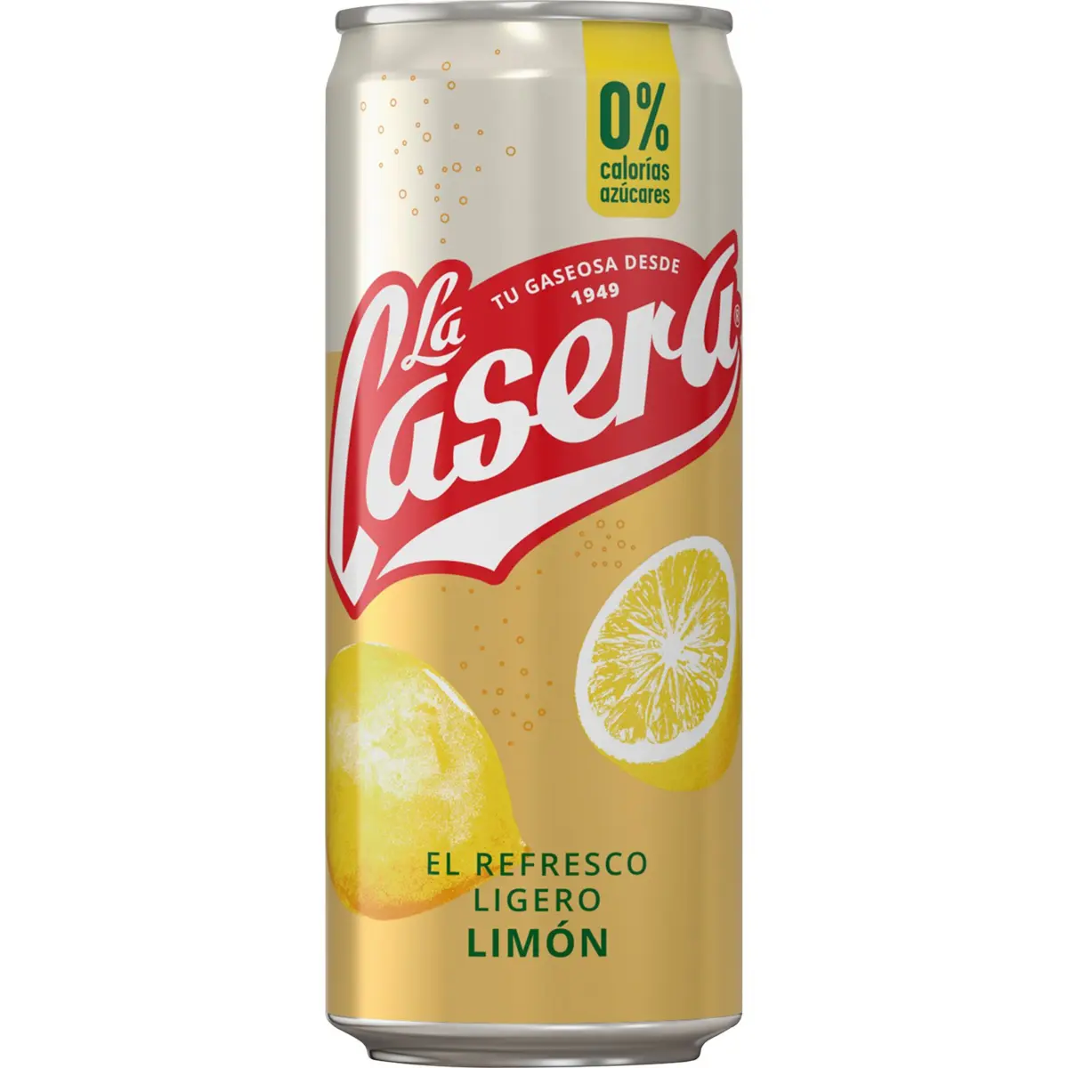 Lemon soft drink can La Casera