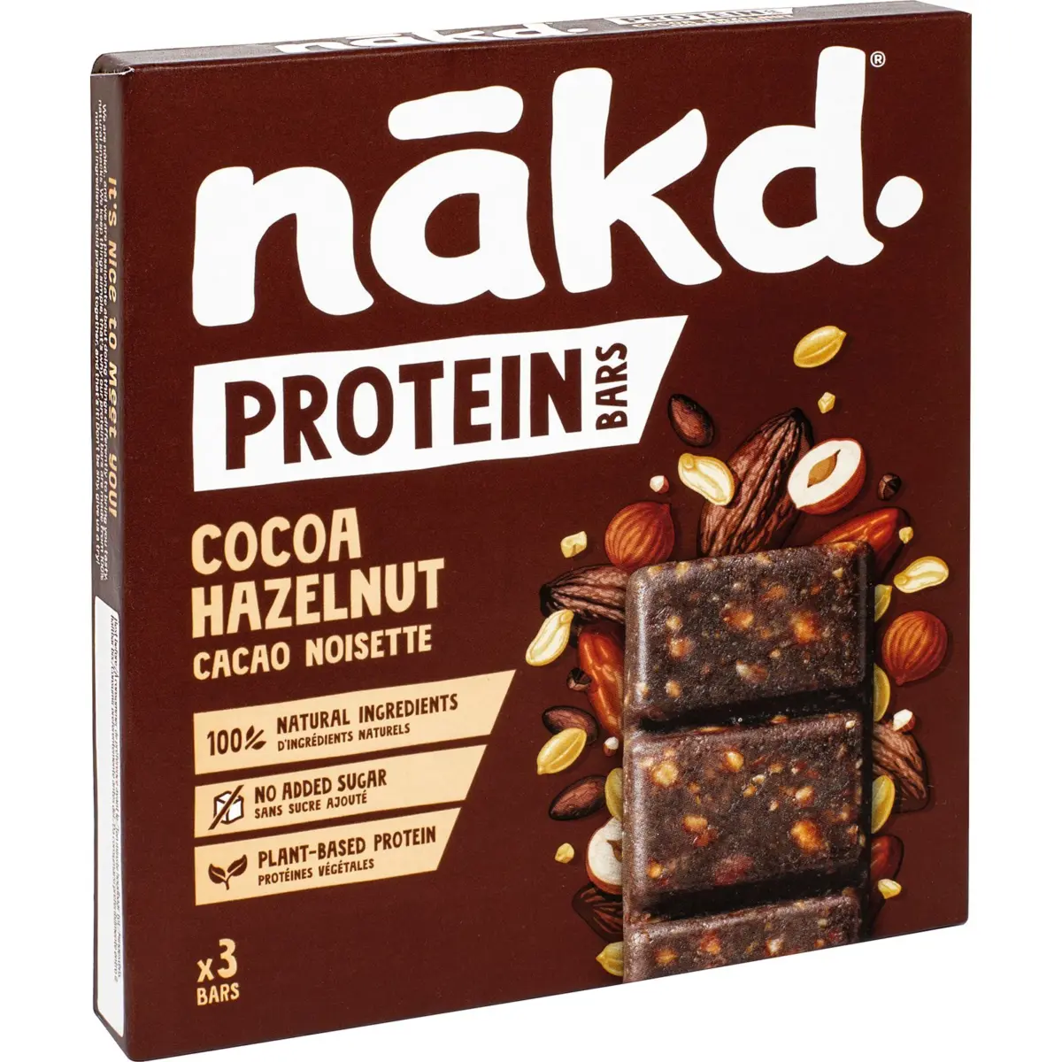 Протеиновые батончики с какао и фундуком Nakd