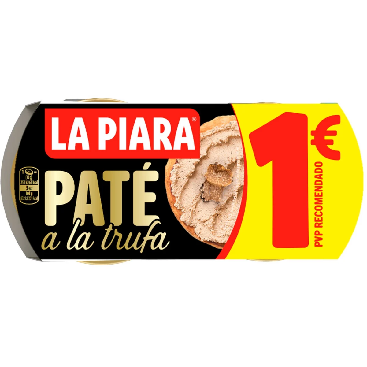 Pâté à la truffe La Piara, lot de 2