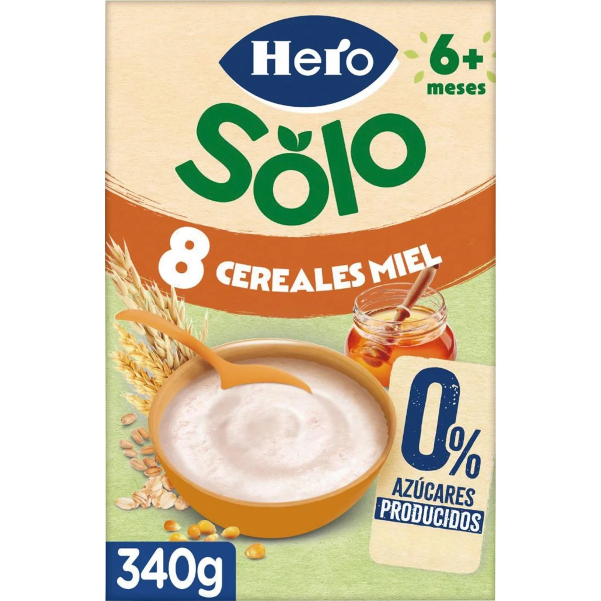 8-Korn-Brei mit Honig, 0 % gebildeter Zucker Hero