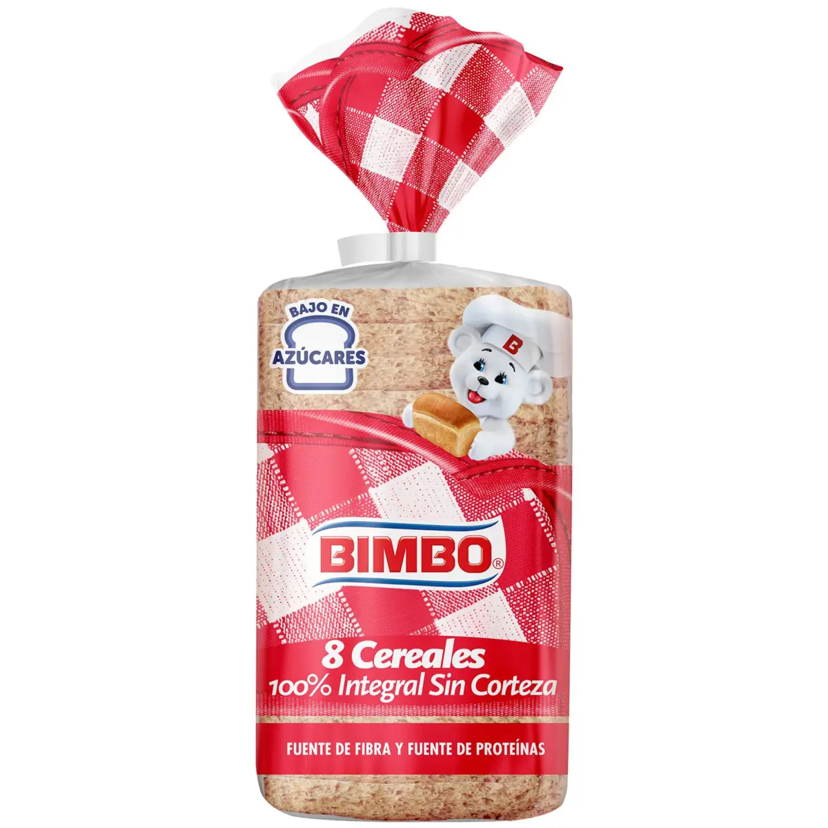 100% wholemeal 8-grain sliced bread without crust Bimbo