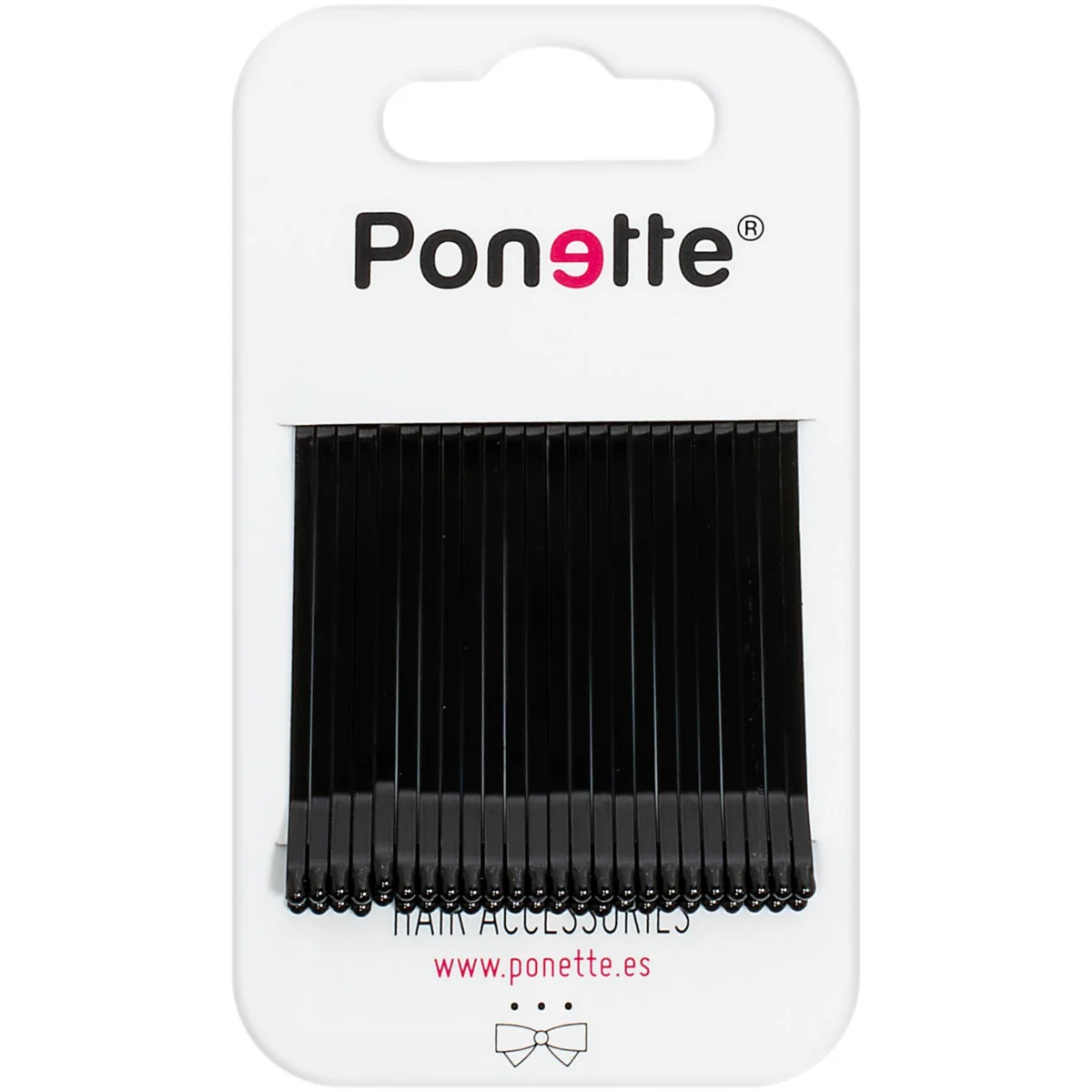 Pinça plana negra Ponette