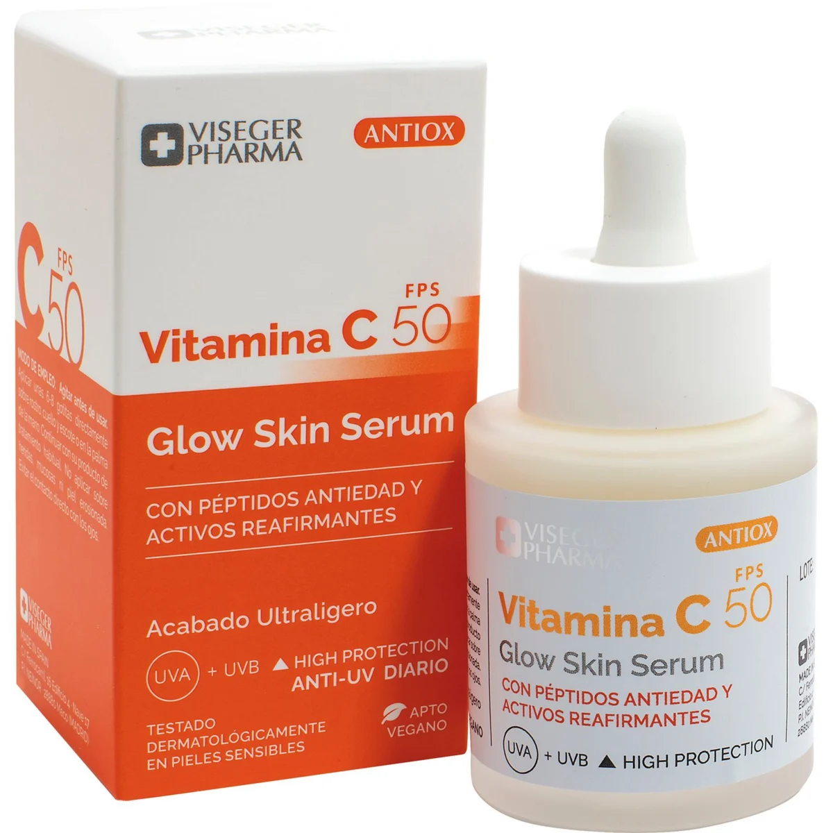 Sèrum antiarrugues amb vitamina C FPS 50 Viseger Phar