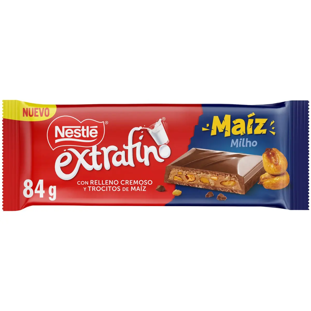 Chocolat au lait fourré de morceaux de maïs Nestle