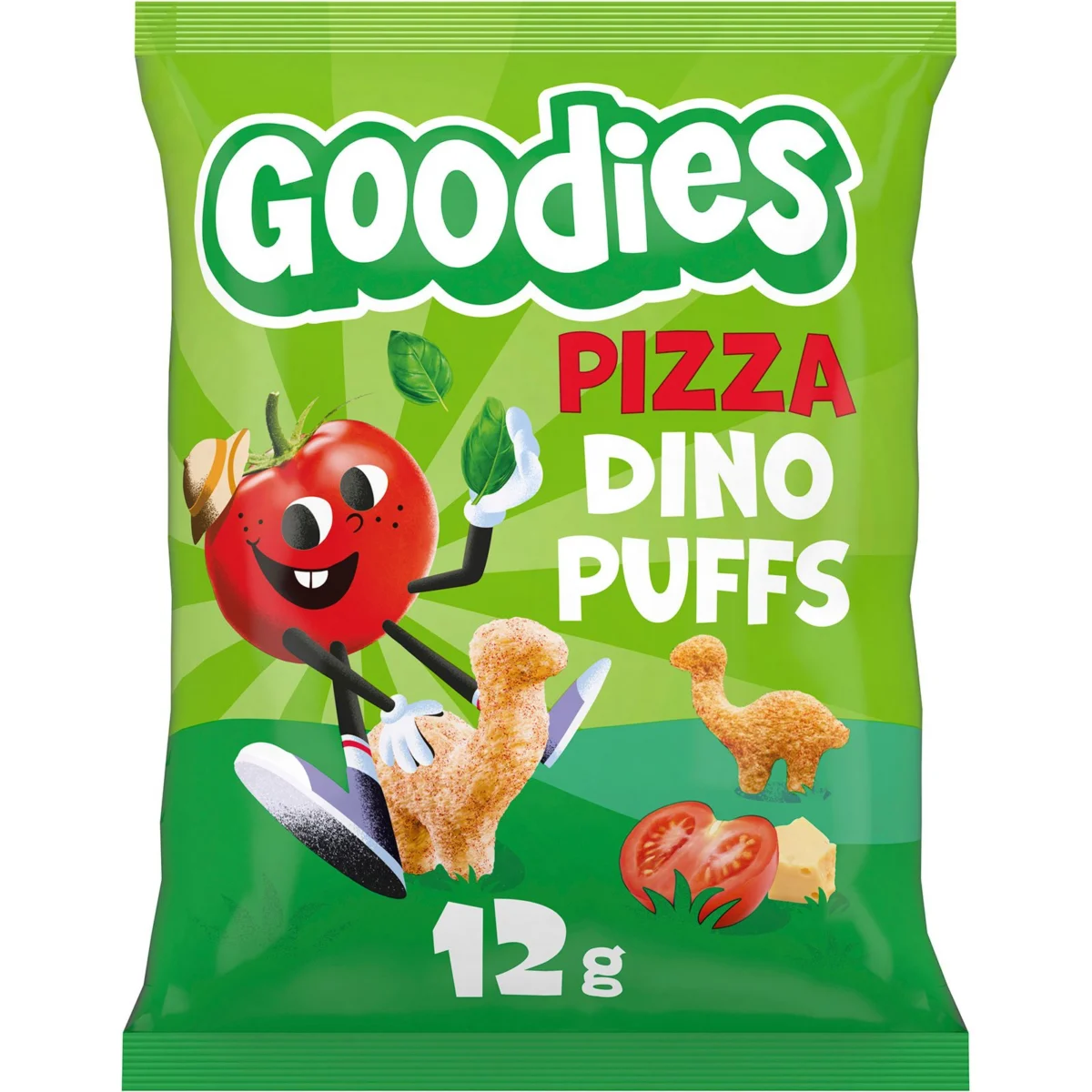 Кукурудзяні снеки Dino Puffs зі смаком піци Goodies Hero