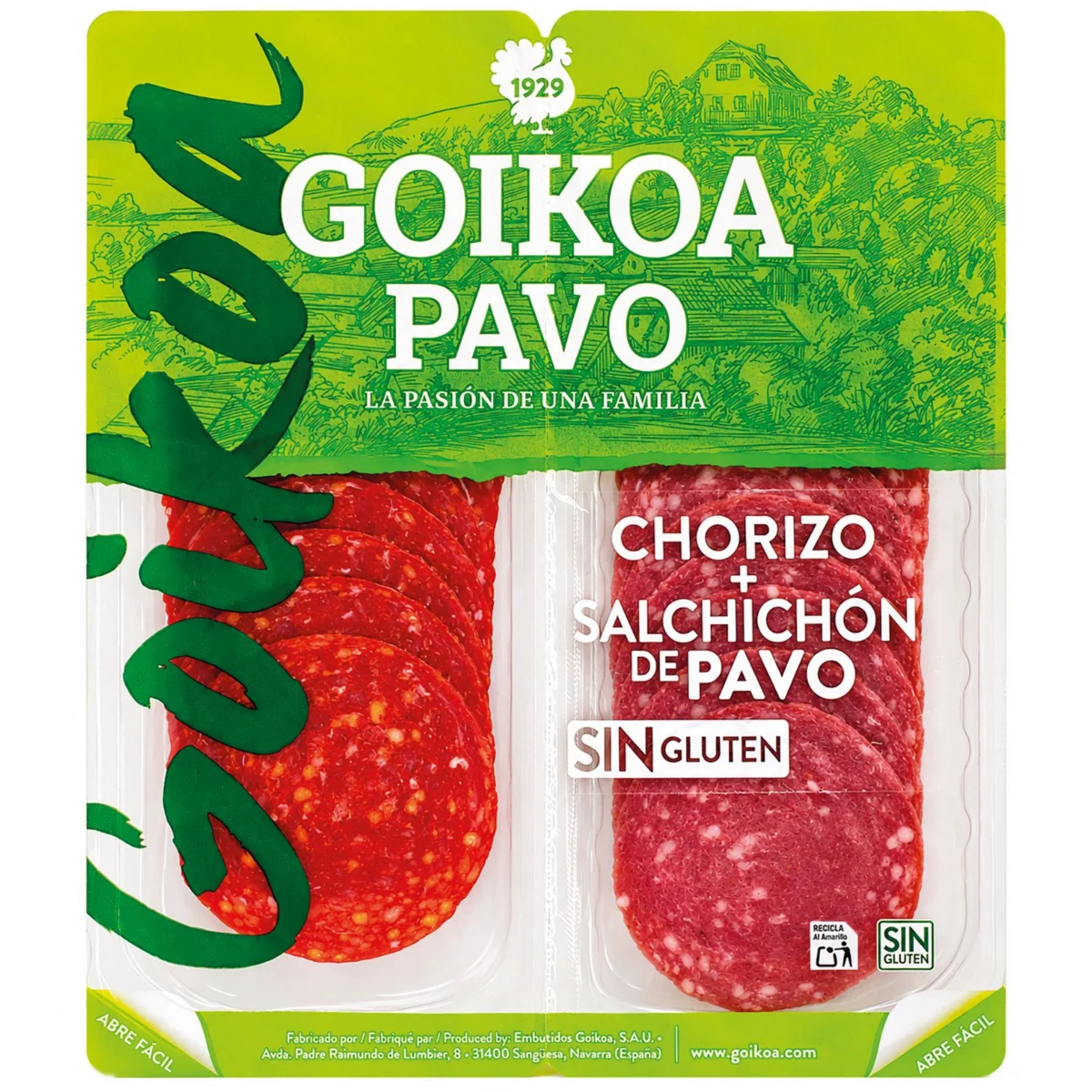 Chorizo et salchichón de dinde Goikoa