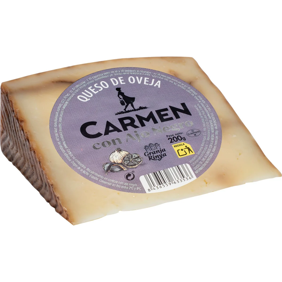 Queso Oveja Curado con Ajo Negro Carmen