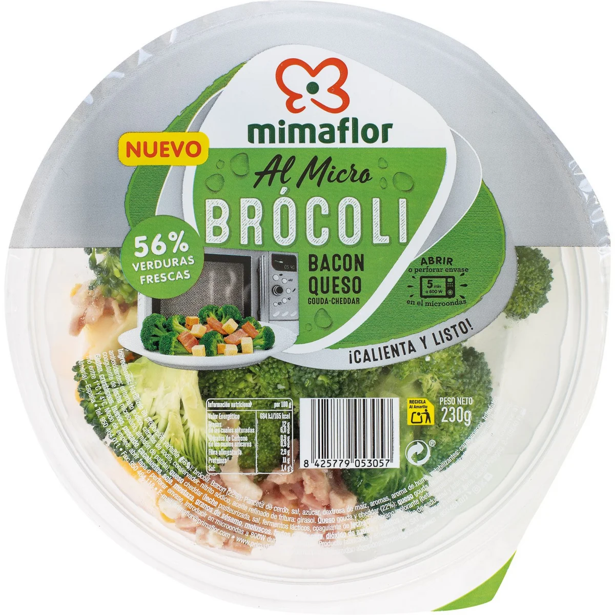 Barqueta Micro Brocoli, Bacon y Queso