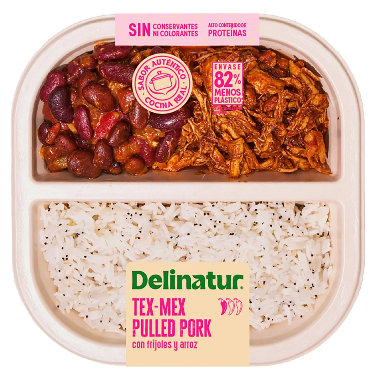 Tex-Mex Pulled Pork mit Bohnen und Reis Delinatur