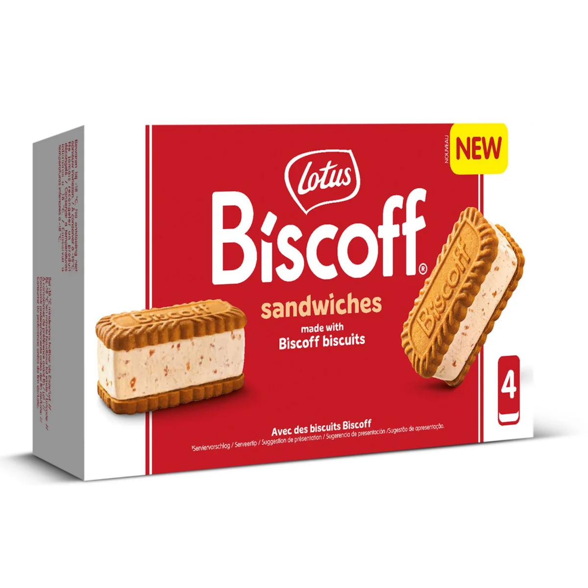 Sándwich Biscoff 4 Unidades Lotus