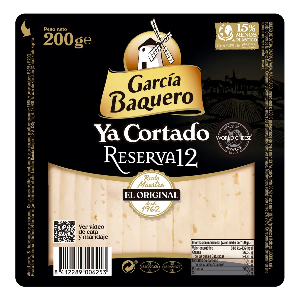 Queso Reserva Ya Cortado G.baquero