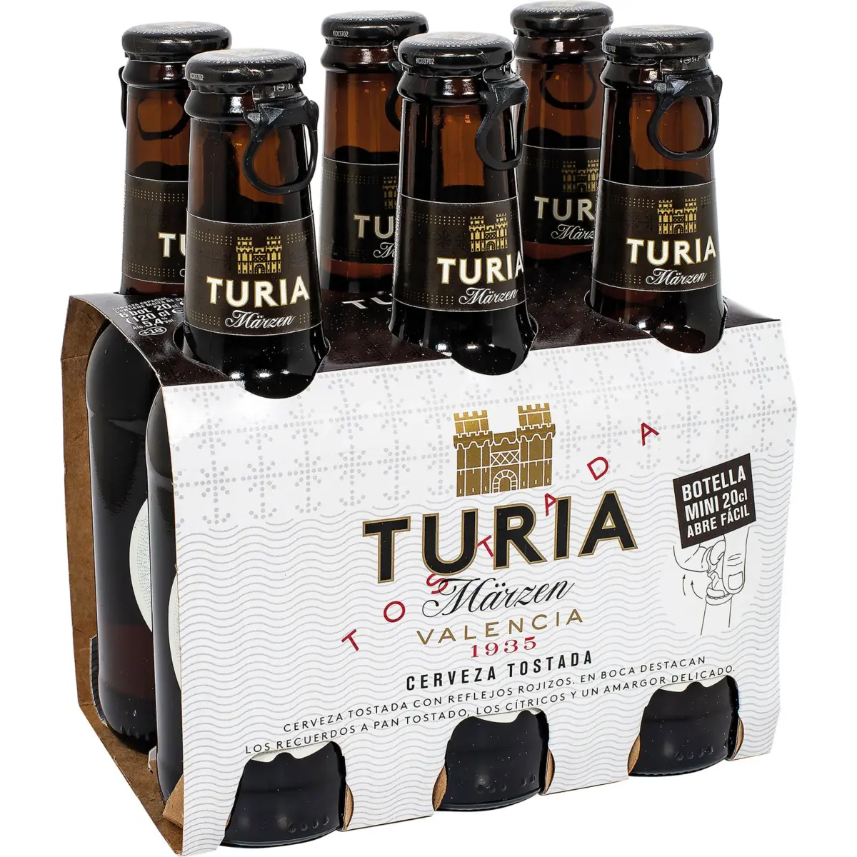 Cerveza Tostada Pack de 6 Botellas Turia