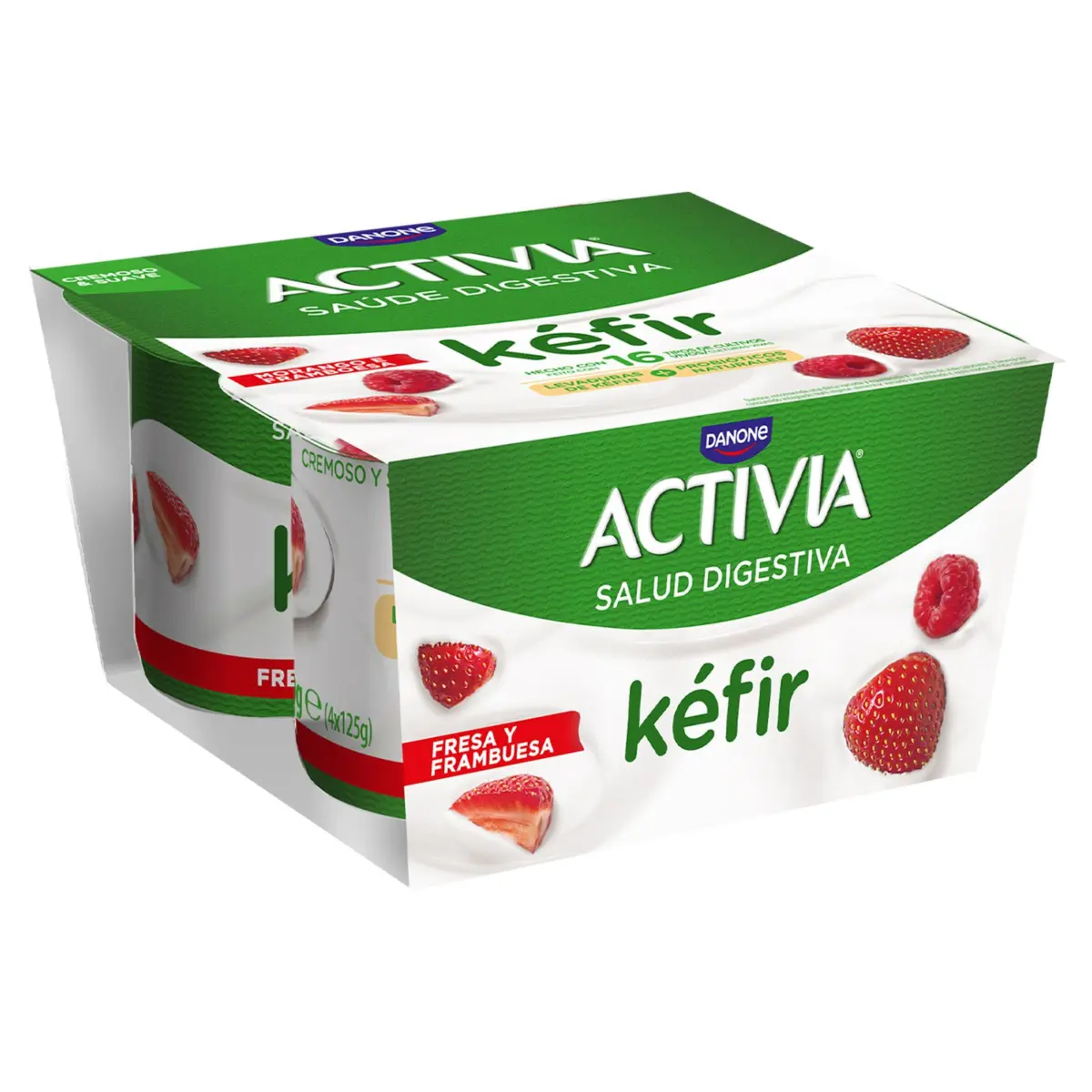 Activia kéfir fraise et framboise Danone