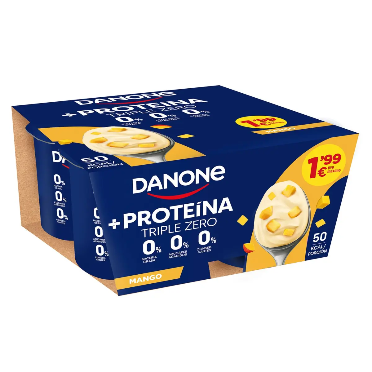 Йогурт 0%0% с протеином и манго Danone