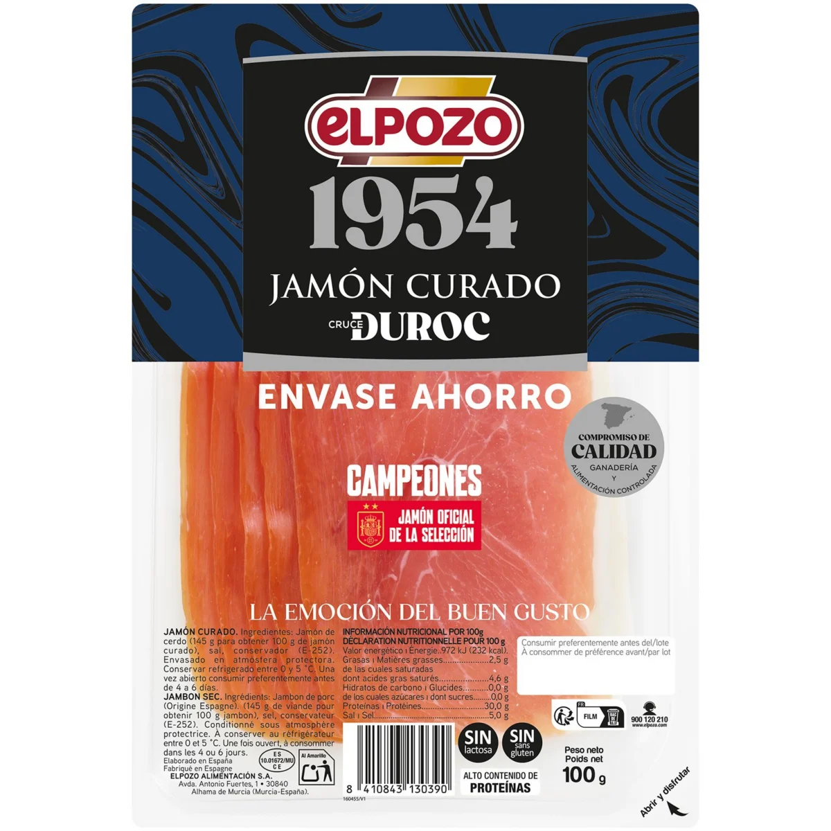 Cured Ham from Duroc Cross Elpozo 1954