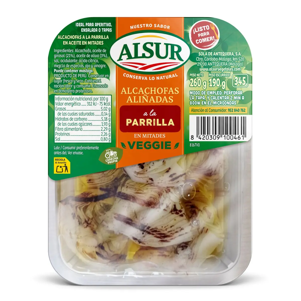 Carxofes amanides a la graella Alsur