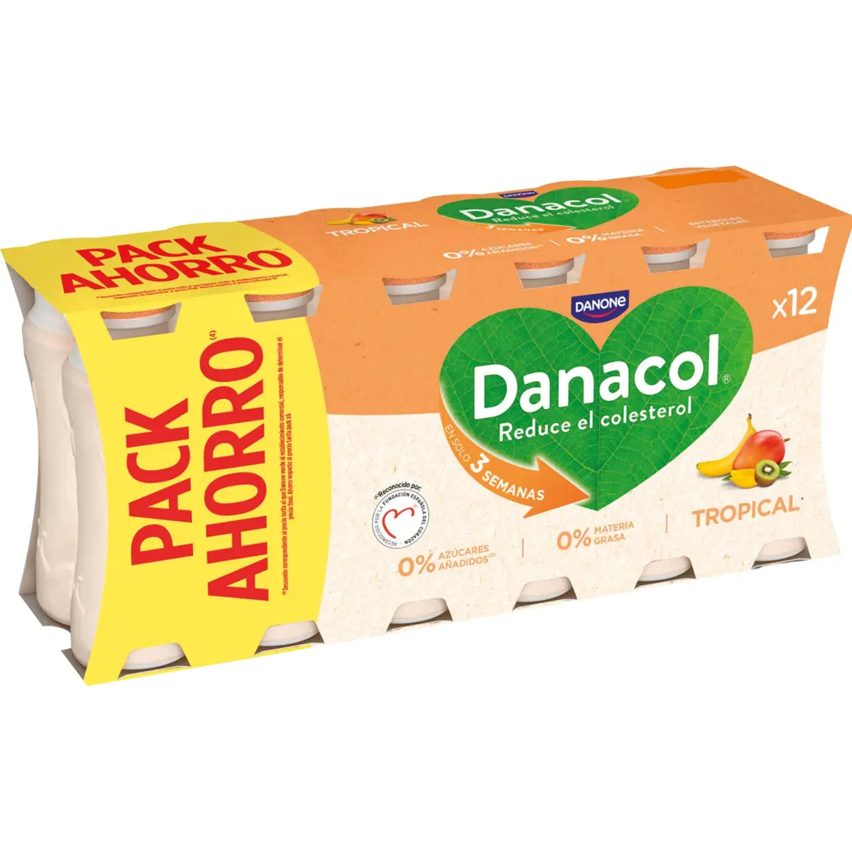 Danacol Drinking Tropical, 0% Added Sugars Danone