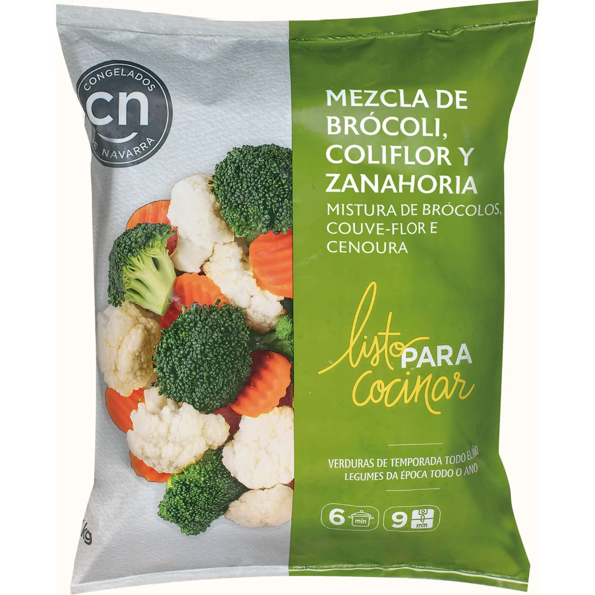 Barreja de bròquil, coliflor i pastanaga