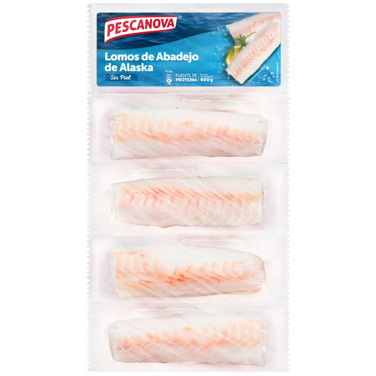 Lomos Abadejo Alaska Sin Piel Pescanova