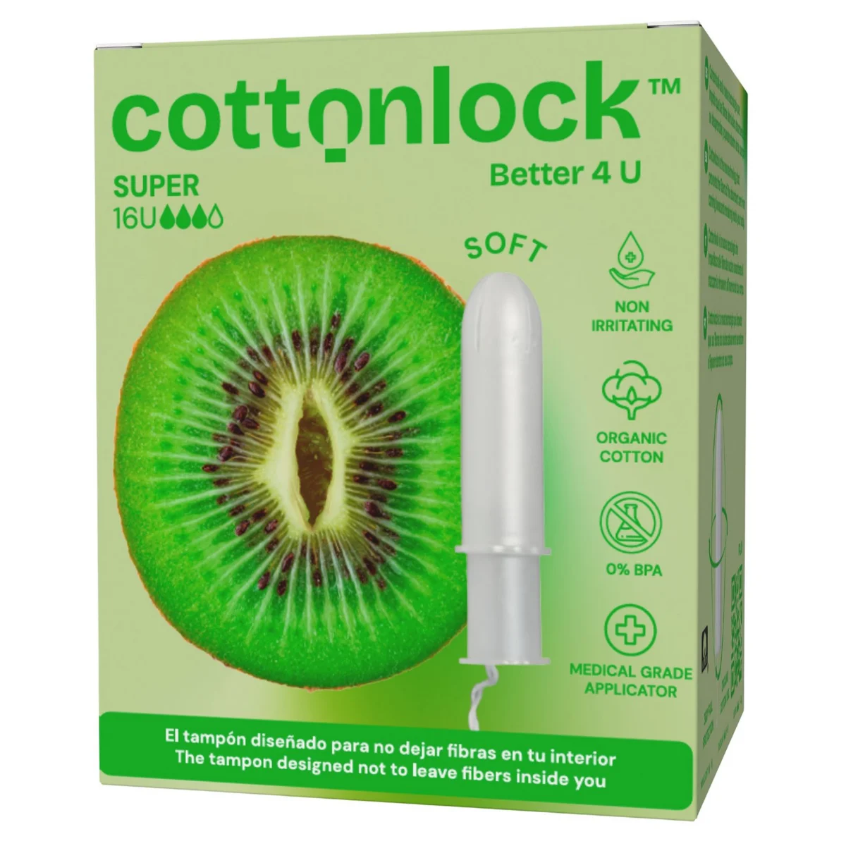 Tampon Super aus Bio-Baumwolle Cottonlock