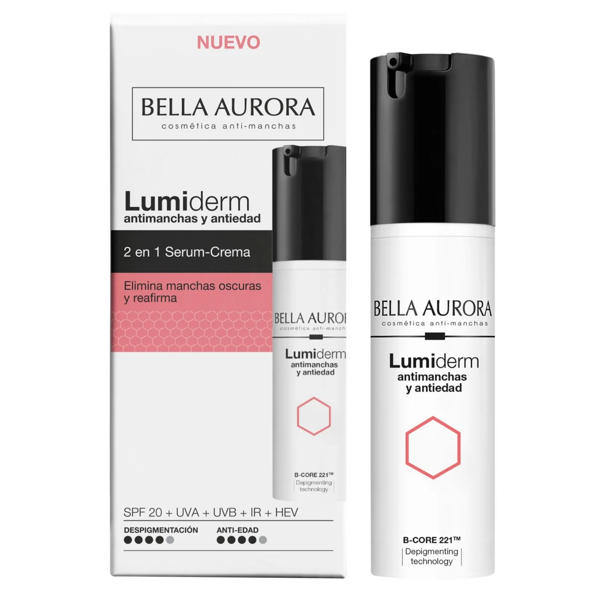 Sèrum crema antim taques i antienvelliment Bella Aurora