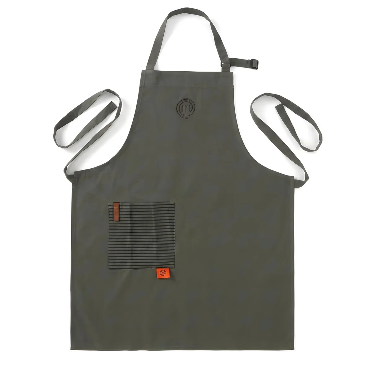 Cotton kitchen apron with pocket Sage