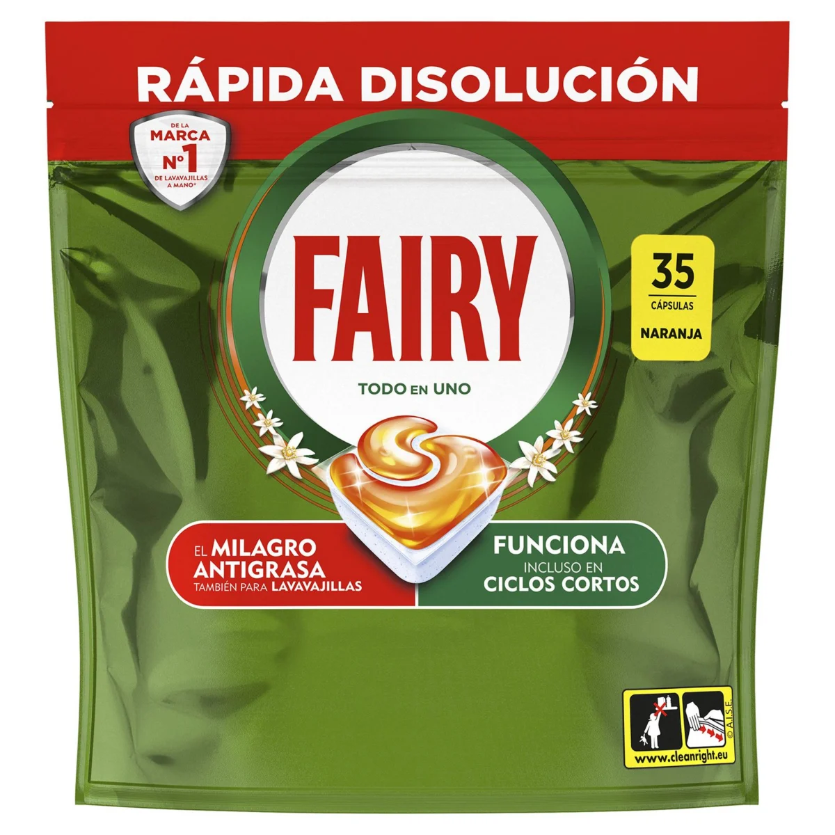 Fresh Orange dishwasher detergent Fairy