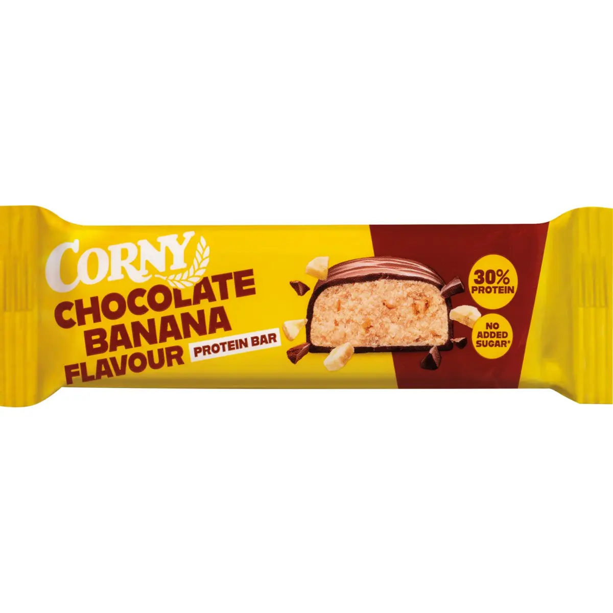 Riegel mit 30% Protein und Schokolade-Banane-Geschmack Corny