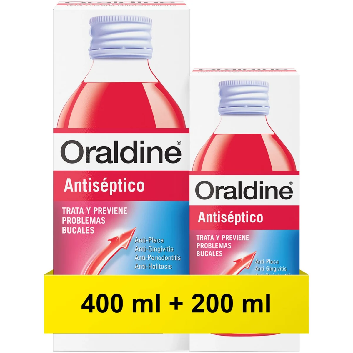 Bain de bouche antiseptique rouge Oraldine