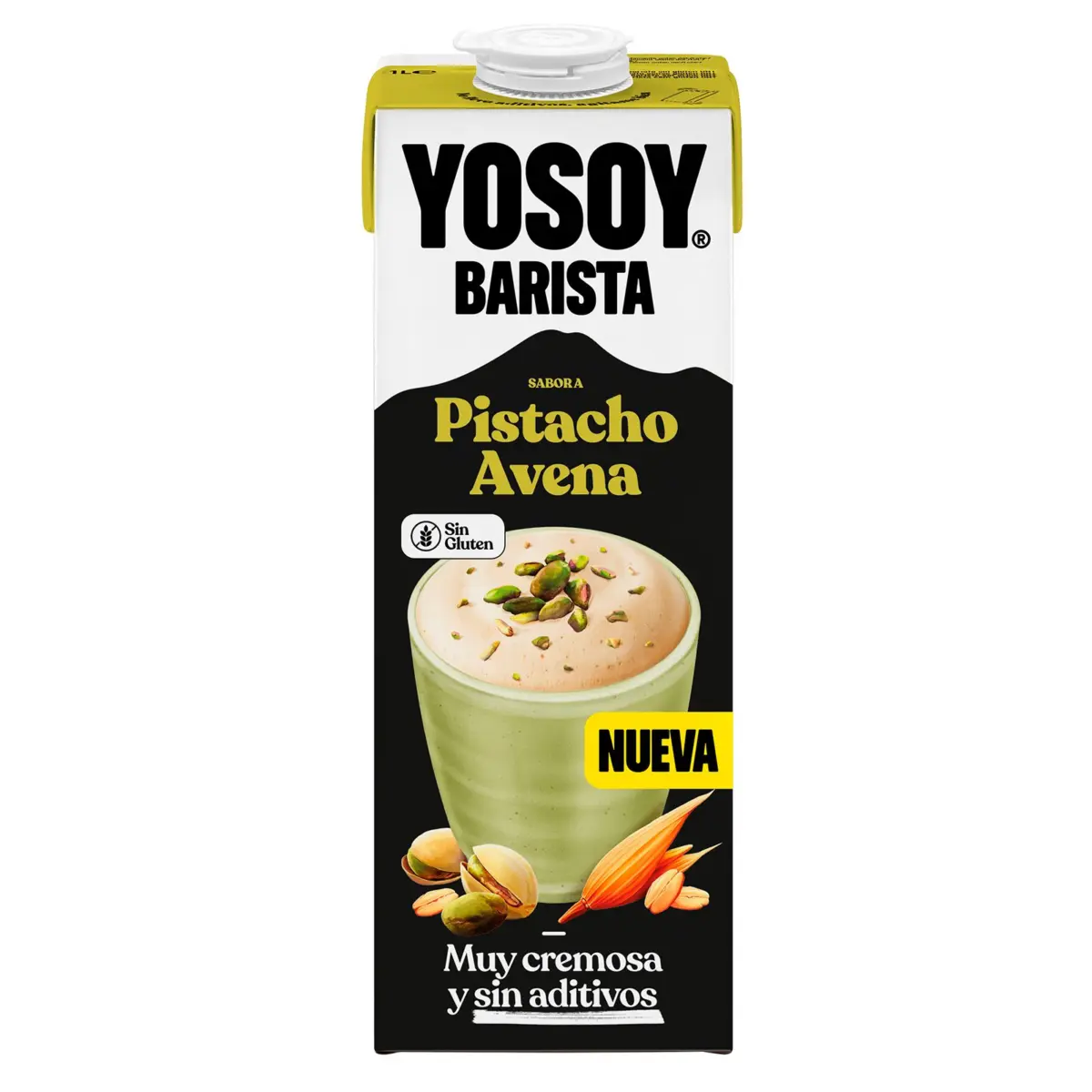 Pistachio-flavoured oat drink Yosoy