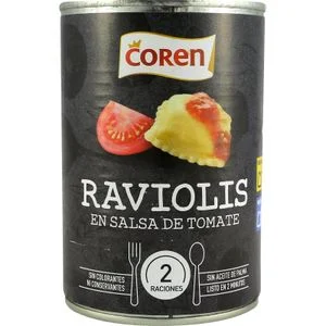 Raviolis en Salsa Tomate Coren
