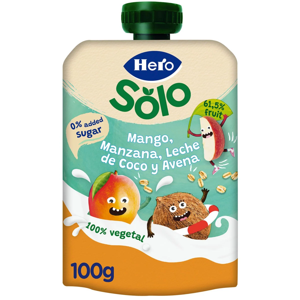 Pouch Mango y Manzana Leche Coco y Avena Hero