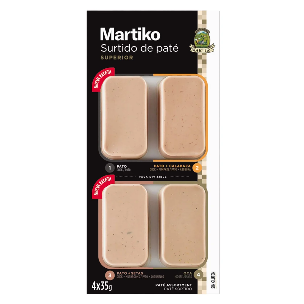 Assortiment de pâtés Martiko, 4 saveurs